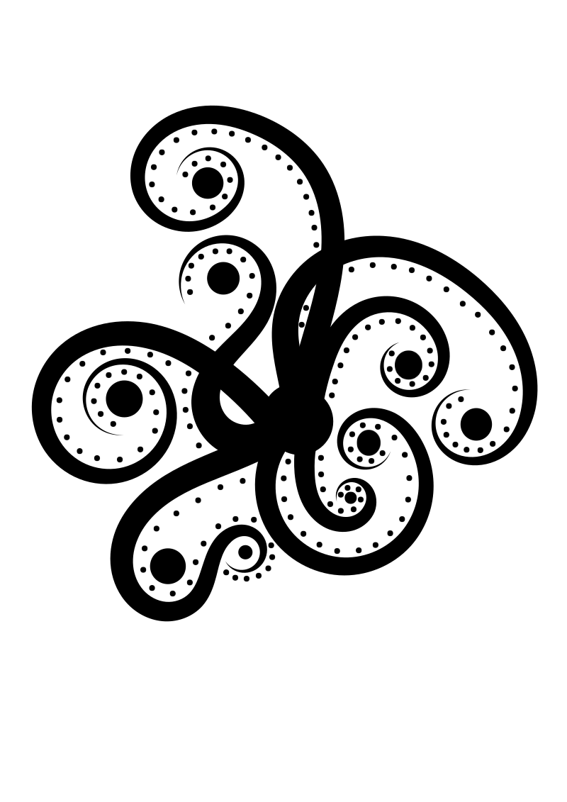 BW Abstract Octopus