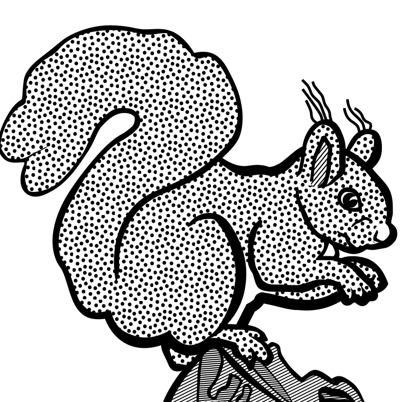 squirrel - lineart