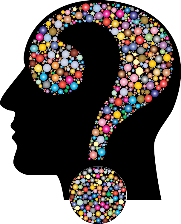 Colorful Question Head Circles 9