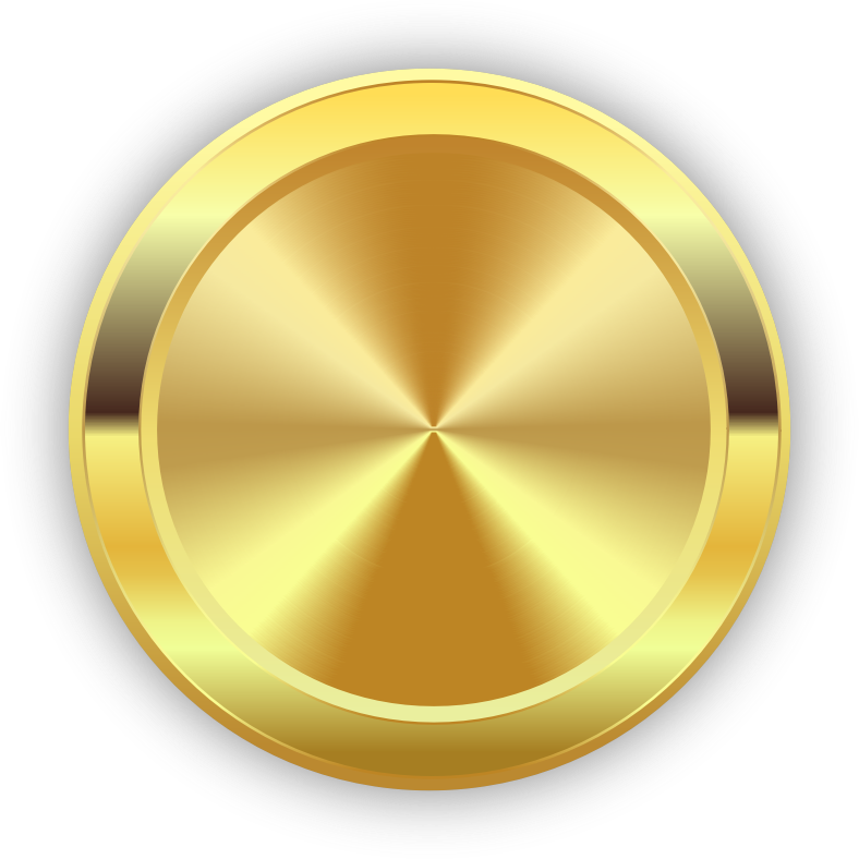 Round Golden Badge