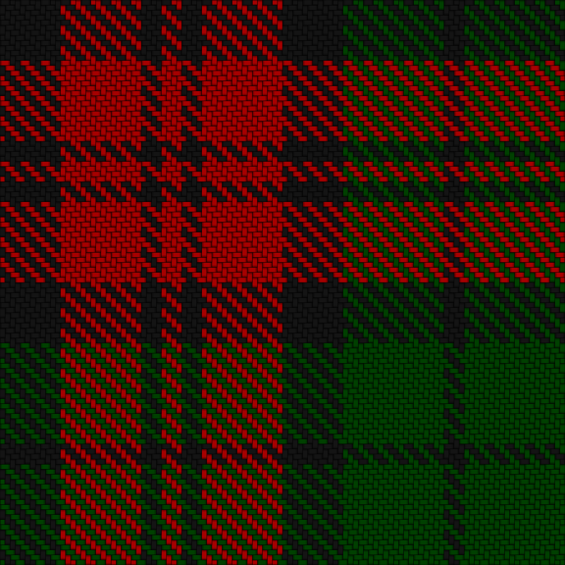 Twill Plaid Red Green Black