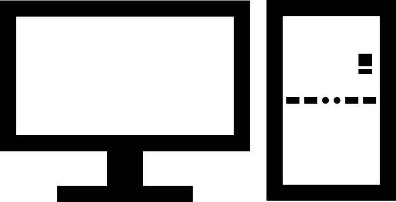 Minimal Desktop Computer With USB and Audio Port Plugs