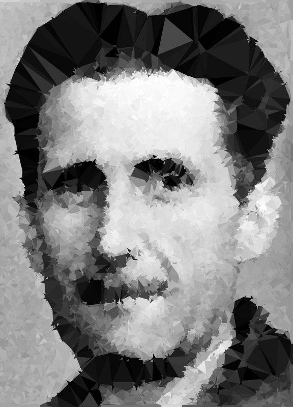 Low Poly Spiky George Orwell