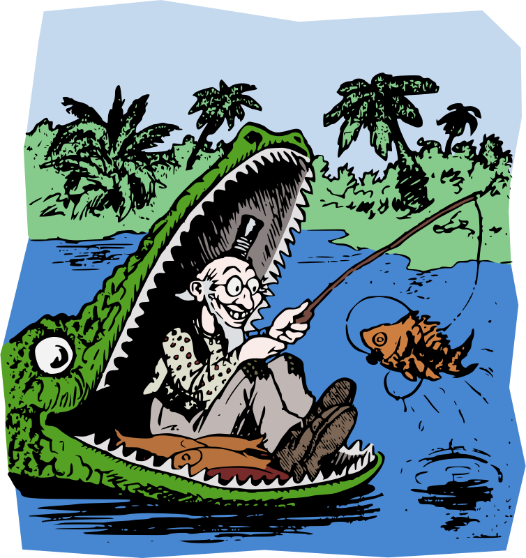 Fishing in the Gator - Remix - Openclipart