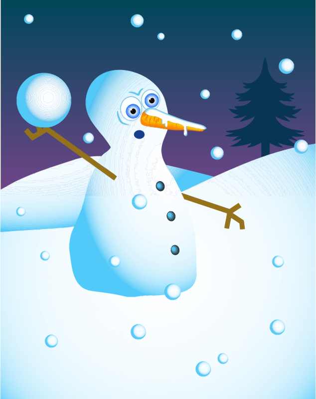 Snowball Fight Snow Man