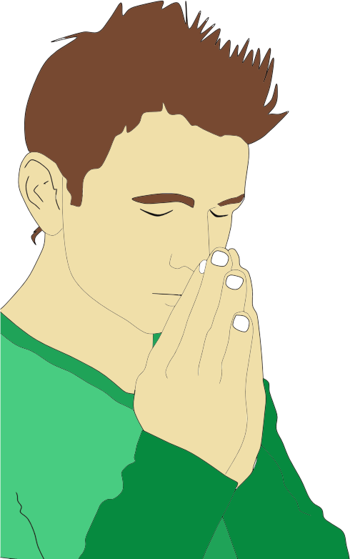 Praying Man Portrait