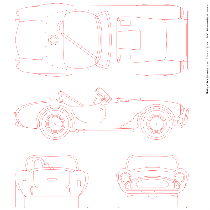 Shelby Cobra blueprint