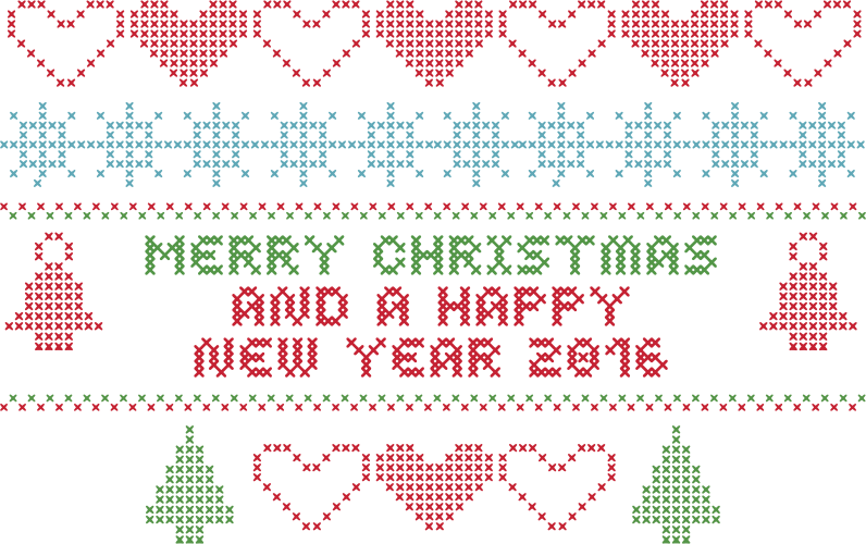 Merry Christmas Crochet Typography