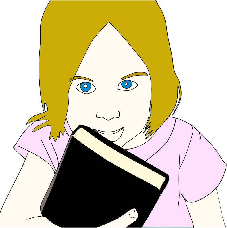 Girl With Book Portrait