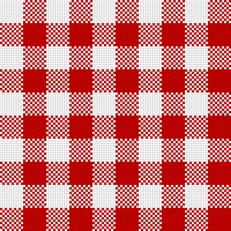 red and white checkered pattern