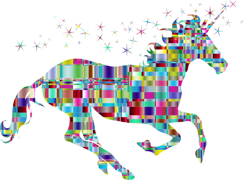 Chromatic Checkered Crystalline Magical Unicorn