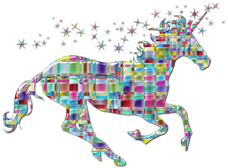 Chromatic Checkered Crystalline Magical Unicorn Enhanced