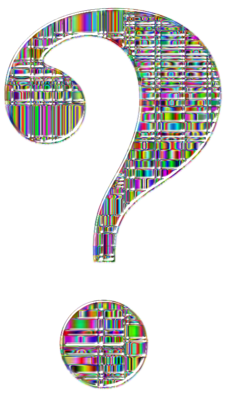 Checkered Chromatic Question Mark Enhanced - Openclipart