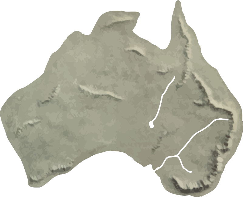 Australia relief map