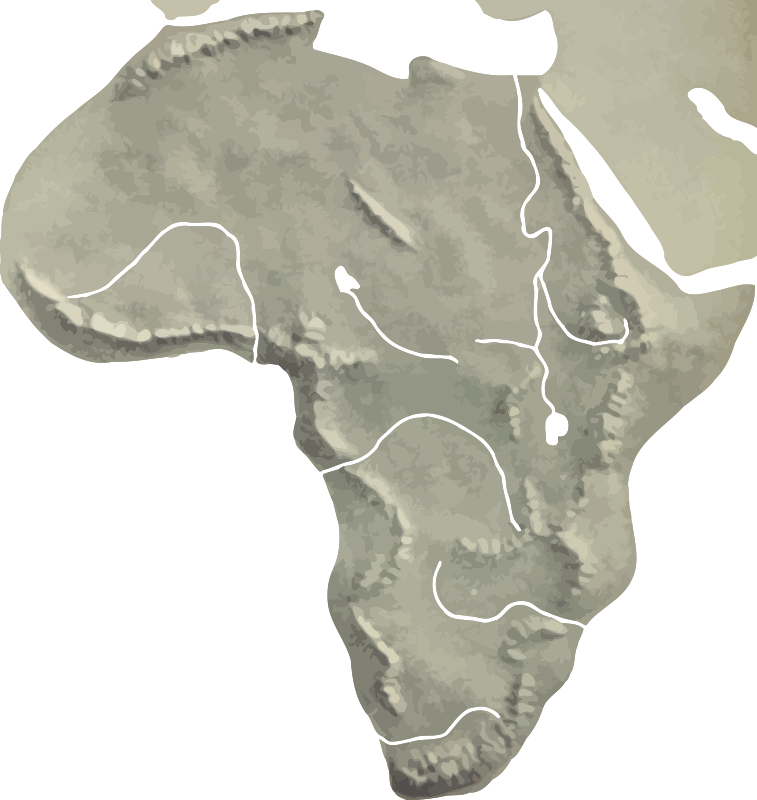 Africa relief map