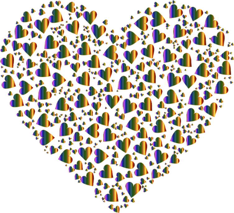 Chaotic Colorful Heart Fractal 10 No Background