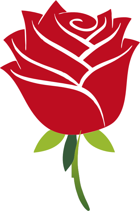 Stylized Rose No Drop Shadow - Openclipart