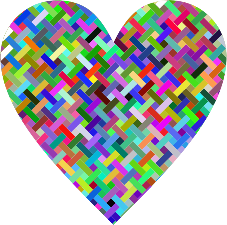 Colorful Heart Lattice Weave