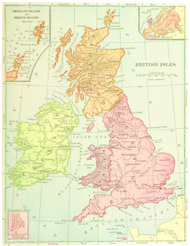 British Isles map