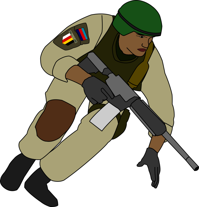 Soldier in action