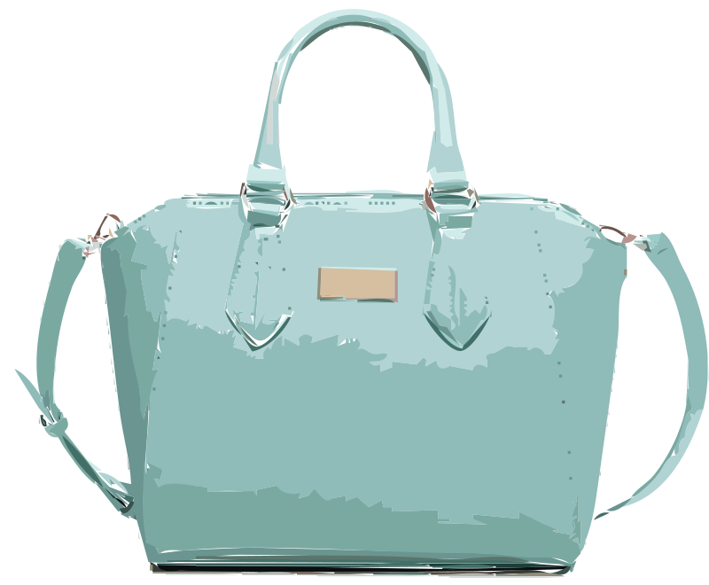 Aqua Leather Handbag No Logo 