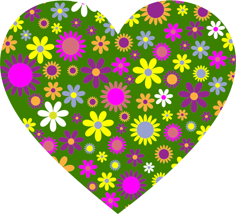 Retro Floral Heart