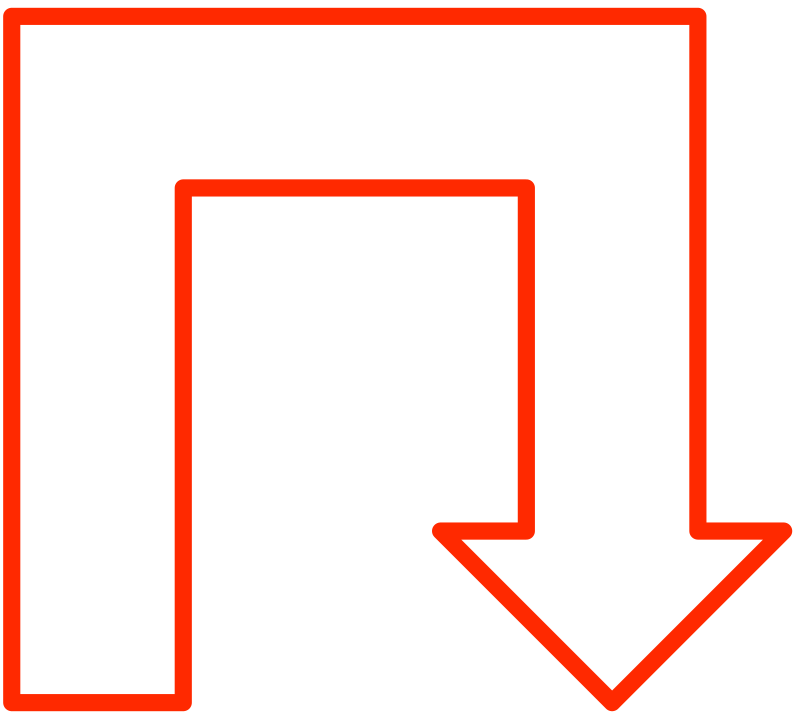 U-shaped arrow set 1