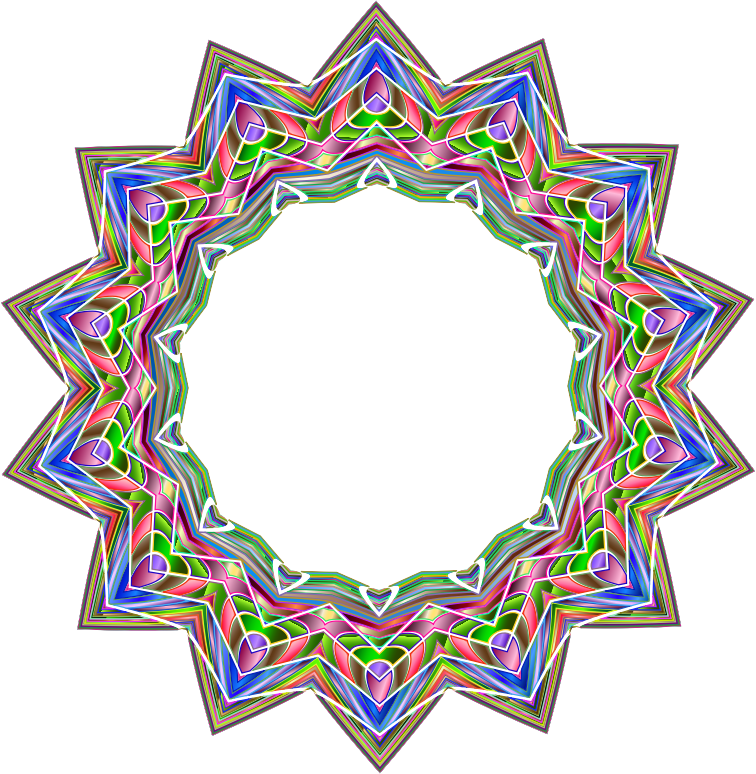 Chromatic Geometric Frame - Openclipart