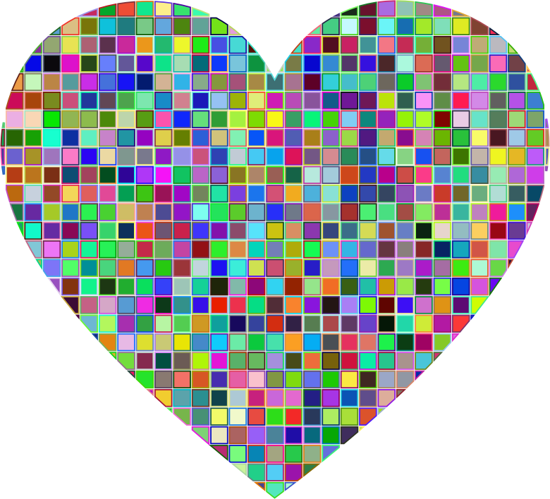 Prismatic Mosaic Heart