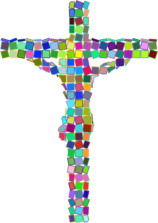 Prismatic Mosaic Crucifix