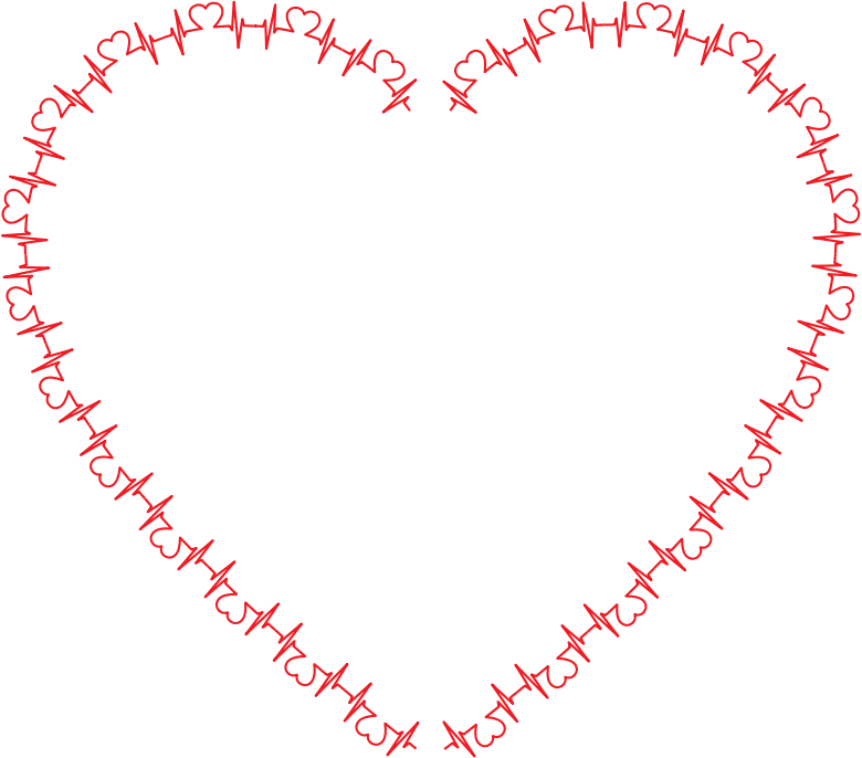 Heart Shaped EKG Rhythm