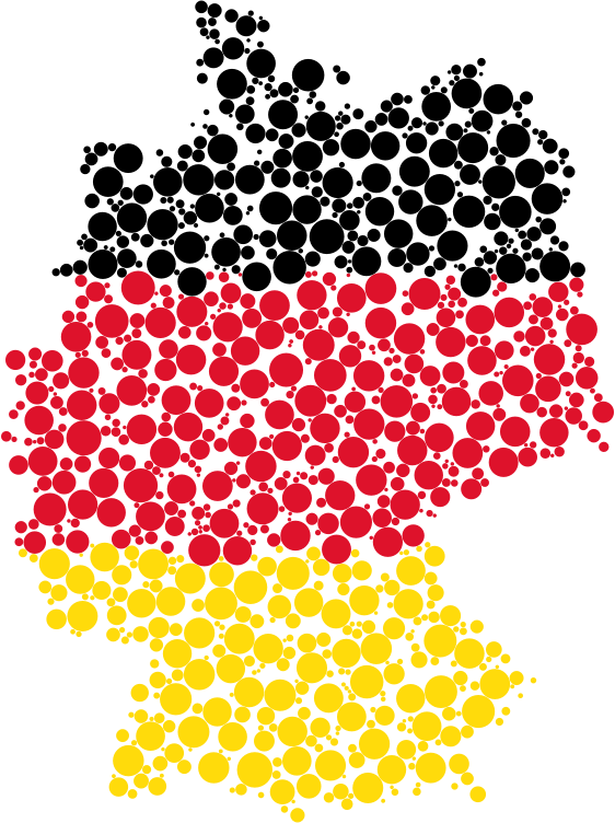 Germany Map Flag Circles