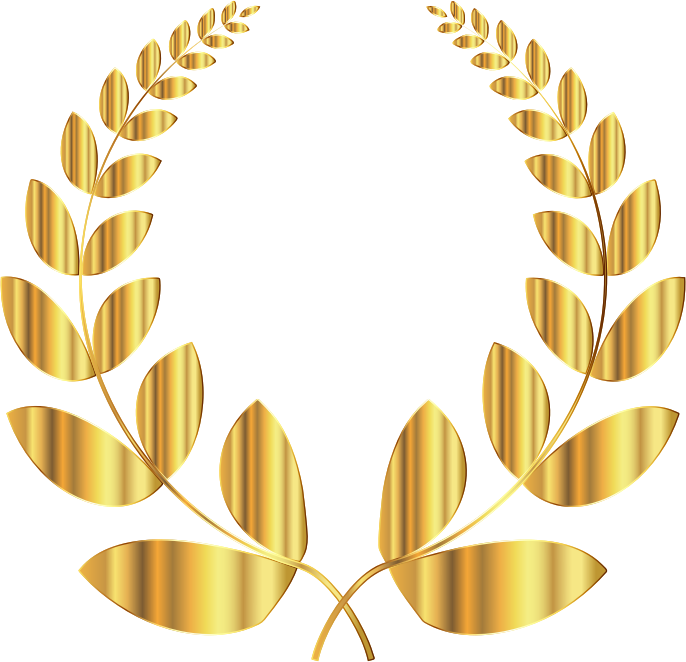 Gold Laurel Wreath 2 No Background