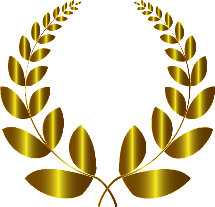 Gold Laurel Wreath 3 No Background