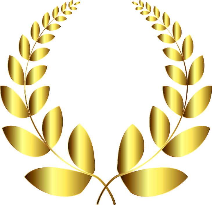 Gold Laurel Wreath 4 No Background