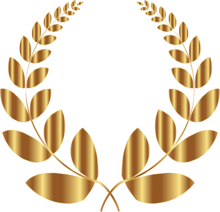 Gold Laurel Wreath 5 No Background