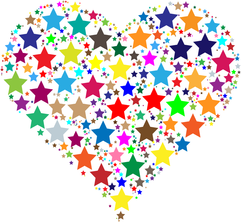 Colorful Heart Stars