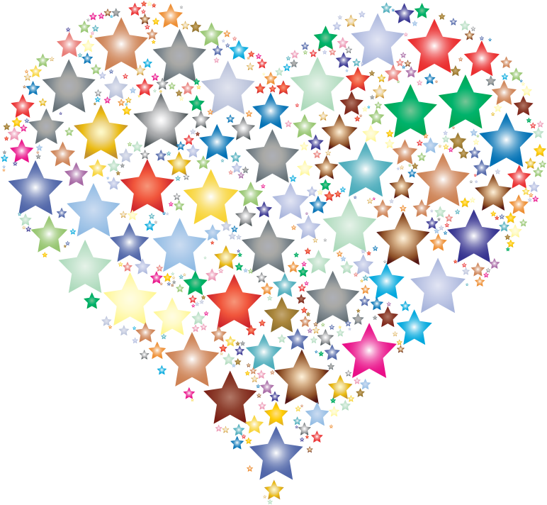 Colorful Heart Stars 2