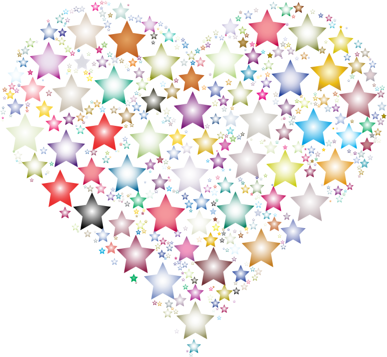 Colorful Heart Stars 3