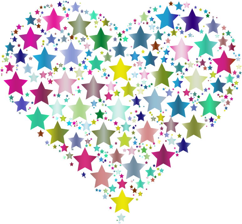 Colorful Heart Stars 6