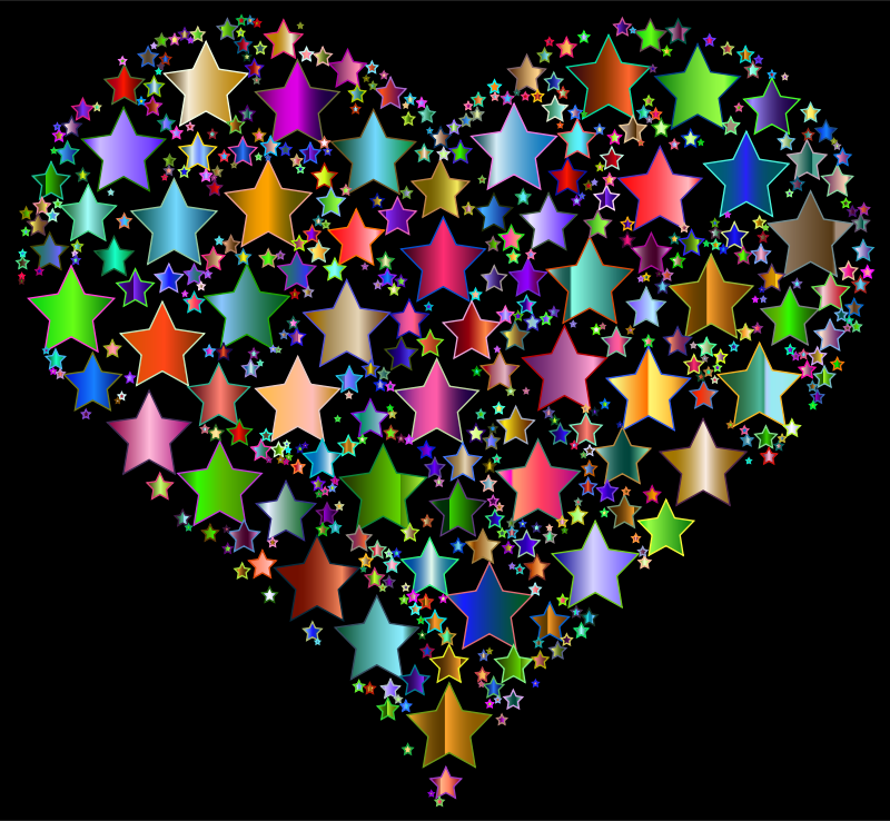 Colorful Heart Stars 9