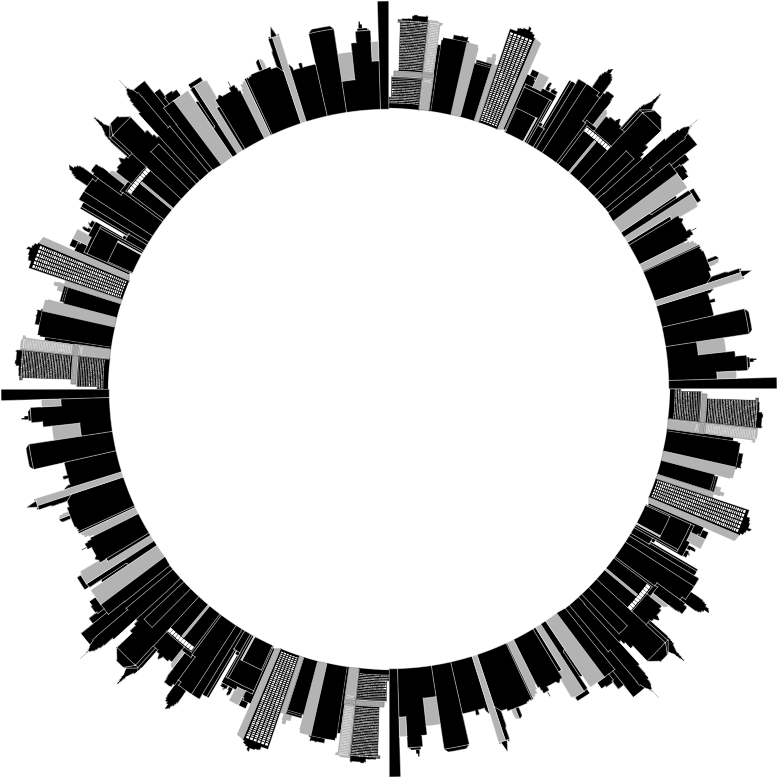 Cityscape Skyline Radial 2