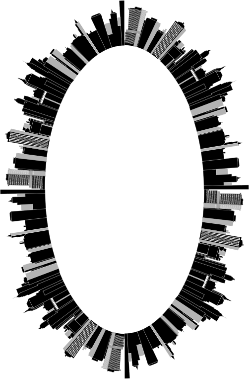 Cityscape Skyline Elliptical