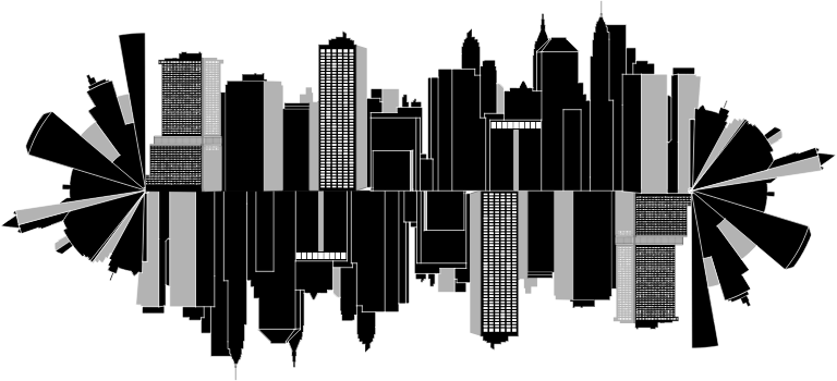 Cityscape Skyline Elliptical 2