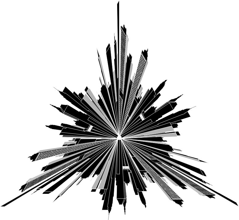 Cityscape Skyline Triangular