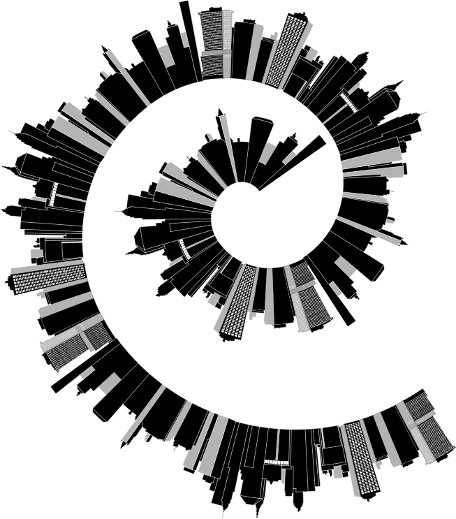 Cityscape Skyline Spiral