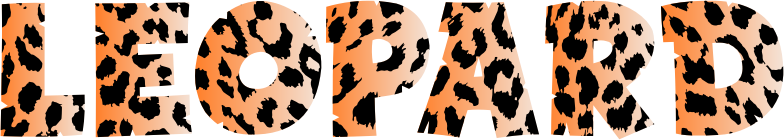 Leopard Typography 2 No Stroke