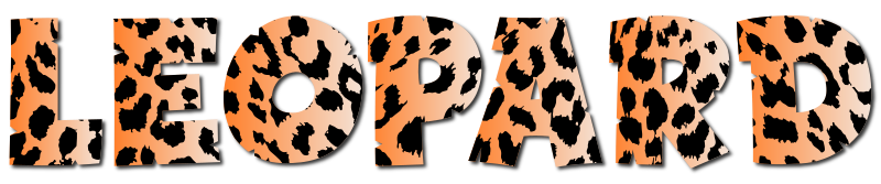 Leopard Typography 2 No Stroke With Drop Shadow