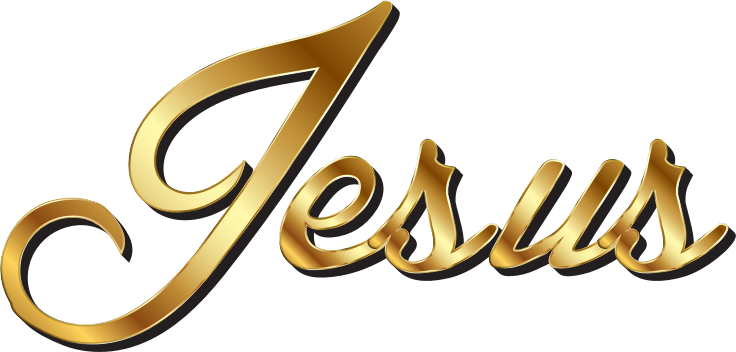 Jesus Gold Typography - Openclipart