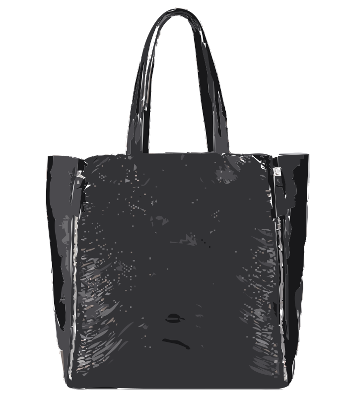 Black tote bag no logo